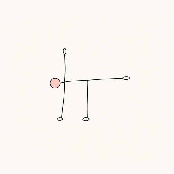 Illustrazione di Ardha Chandrāsana