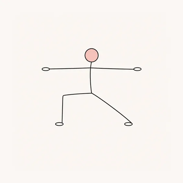 Illustrazione di Vīrabhadrāsana II